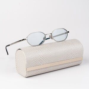 Jimmy Choo Men Sunglasses Palladium Blue Photocromatic Oval ED/S 010QZ 010QZ